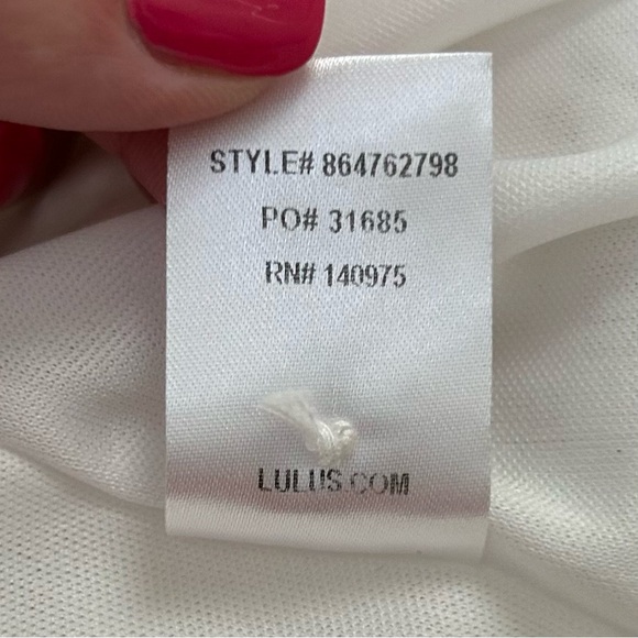 Lulus Lace Bell Sleeve Romper White Faux Wrap S - Picture 12 of 16